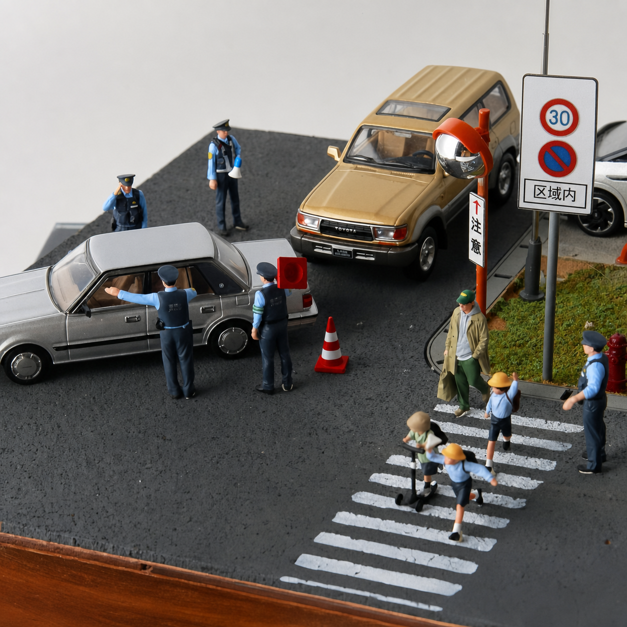 1:64 Japanese Traffic Police MPD Figure Set
