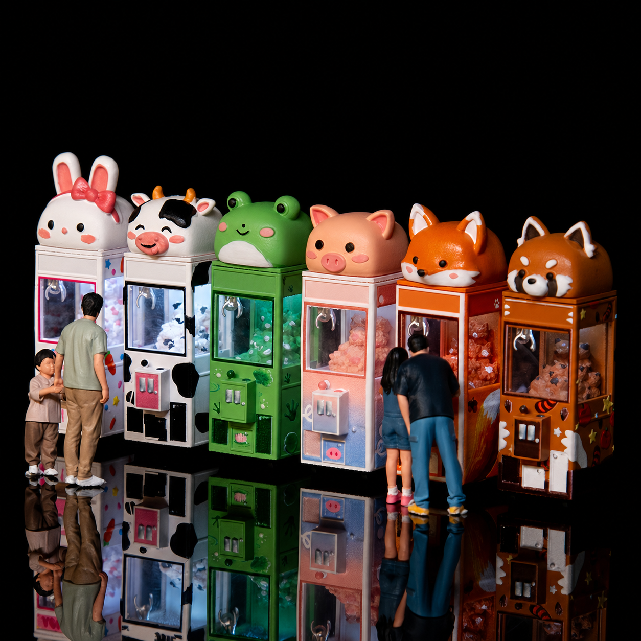 1:64 Animal Claw Machine Diorama Set